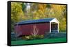 Covered bridge, Indiana, USA-Anna Miller-Framed Stretched Canvas