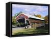 Covered Bridge, Jackson, New Hampshire, USA-Fraser Hall-Framed Stretched Canvas