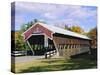 Covered Bridge, Jackson, New Hampshire, USA-Fraser Hall-Stretched Canvas