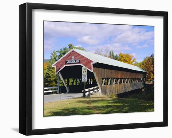 Covered Bridge, Jackson, New Hampshire, USA-Fraser Hall-Framed Photographic Print