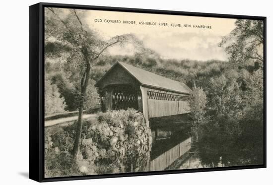 Covered Bridge, Keene, New Hampshire-null-Framed Stretched Canvas