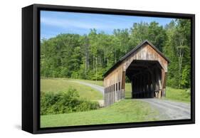 Covered bridge, Killington, Vermont, USA-Lisa S. Engelbrecht-Framed Stretched Canvas