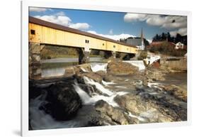 Covered Bridge Of Bath, Vermont-George Oze-Framed Photographic Print