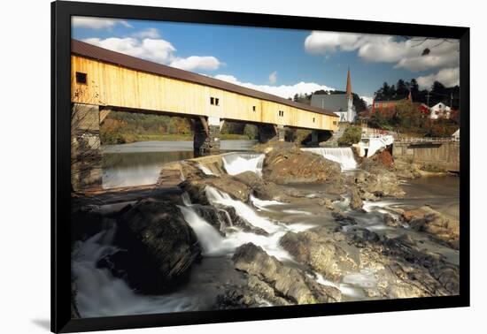Covered Bridge Of Bath, Vermont-George Oze-Framed Photographic Print
