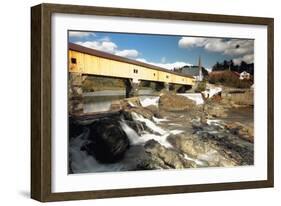 Covered Bridge Of Bath, Vermont-George Oze-Framed Photographic Print