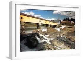 Covered Bridge Of Bath, Vermont-George Oze-Framed Photographic Print