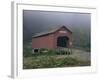 Covered Bridge on a Foggy Day-null-Framed Photographic Print