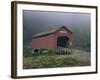 Covered Bridge on a Foggy Day-null-Framed Photographic Print