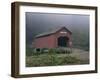 Covered Bridge on a Foggy Day-null-Framed Photographic Print