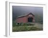 Covered Bridge on a Foggy Day-null-Framed Photographic Print