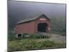 Covered Bridge on a Foggy Day-null-Mounted Photographic Print