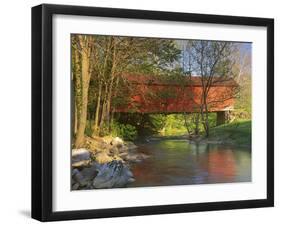 Covered Bridge over Sinking Crook, Newport, Virginia, USA-Charles Gurche-Framed Premium Photographic Print