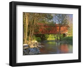 Covered Bridge over Sinking Crook, Newport, Virginia, USA-Charles Gurche-Framed Photographic Print