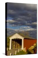 Covered Bridge over the East Fork of the White River, Medora, Indiana-Chuck Haney-Stretched Canvas