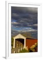 Covered Bridge over the East Fork of the White River, Medora, Indiana-Chuck Haney-Framed Photographic Print