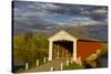 Covered Bridge over the East Fork of the White River, Medora, Indiana-Chuck Haney-Stretched Canvas