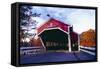 Covered Bridge Over The Ellis River Jackson NH-George Oze-Framed Stretched Canvas