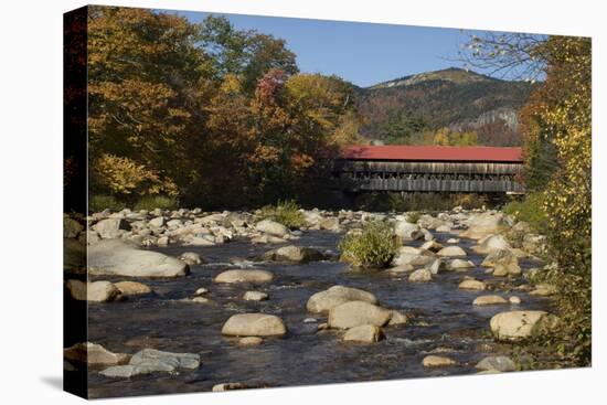 Covered Bridge Over the Swift River in Albany, New Hampshire-null-Stretched Canvas