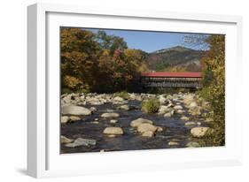 Covered Bridge Over the Swift River in Albany, New Hampshire-null-Framed Photographic Print