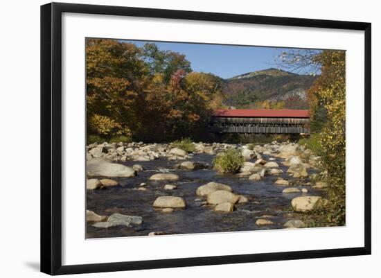 Covered Bridge Over the Swift River in Albany, New Hampshire-null-Framed Photographic Print