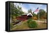 Covered Bridge Over The Swift River, Nh-George Oze-Framed Stretched Canvas