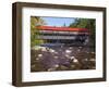 Covered Bridge over the Swift River, White Mountains, New Hampshire, USA-Dennis Flaherty-Framed Photographic Print