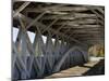 Covered Bridge over the Upper Ammonoosuc River, Groveton, New Hampshire, USA-Jerry & Marcy Monkman-Mounted Photographic Print