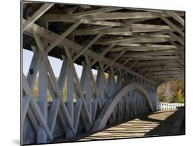 Covered Bridge over the Upper Ammonoosuc River, Groveton, New Hampshire, USA-Jerry & Marcy Monkman-Mounted Photographic Print