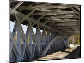 Covered Bridge over the Upper Ammonoosuc River, Groveton, New Hampshire, USA-Jerry & Marcy Monkman-Mounted Photographic Print