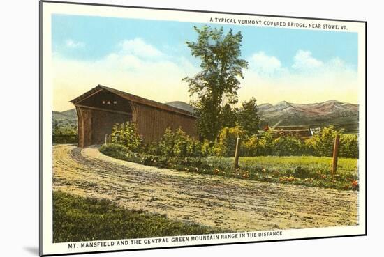 Covered Bridge, Stowe, Vermont-null-Mounted Art Print