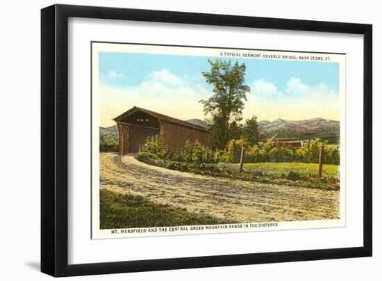 Covered Bridge, Stowe, Vermont-null-Framed Art Print