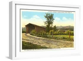 Covered Bridge, Stowe, Vermont-null-Framed Art Print