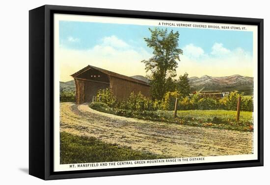 Covered Bridge, Stowe, Vermont-null-Framed Stretched Canvas