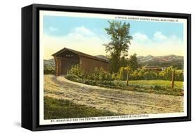 Covered Bridge, Stowe, Vermont-null-Framed Stretched Canvas