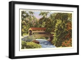 Covered Bridge, Valley Forge, Pennsylvania-null-Framed Art Print