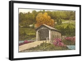 Covered Bridge, Vermont-null-Framed Art Print