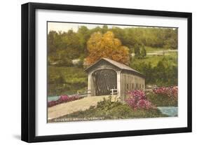 Covered Bridge, Vermont-null-Framed Art Print