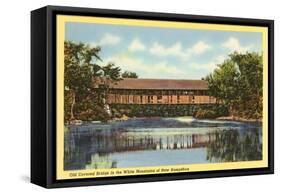 Covered Bridge, White Mountains, New Hampshire-null-Framed Stretched Canvas