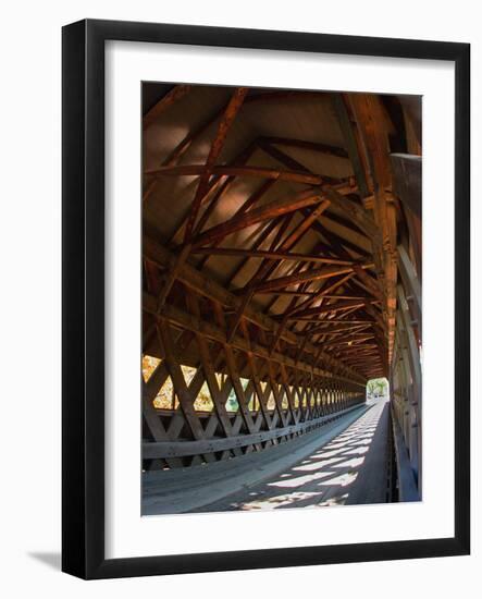 Covered Bridge, Woodstock, Vermont, USA-Joe Restuccia III-Framed Photographic Print