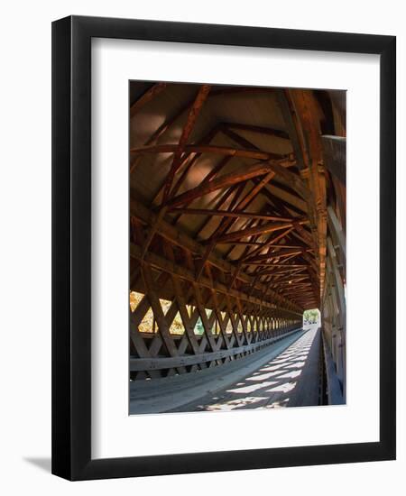 Covered Bridge, Woodstock, Vermont, USA-Joe Restuccia III-Framed Premium Photographic Print