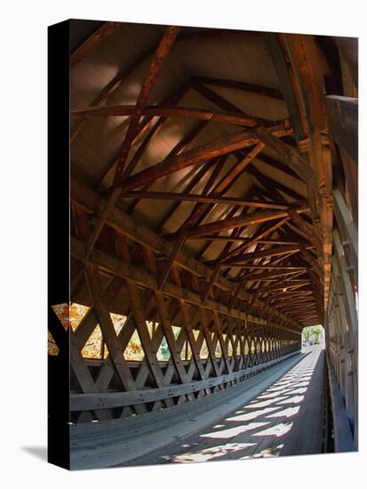 Covered Bridge, Woodstock, Vermont, USA-Joe Restuccia III-Stretched Canvas