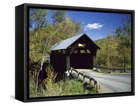 Covered Bridge-null-Framed Stretched Canvas