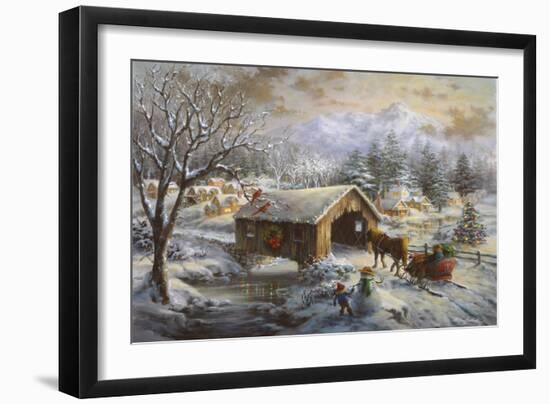 Covered Bridge-Nicky Boehme-Framed Giclee Print