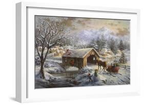 Covered Bridge-Nicky Boehme-Framed Giclee Print