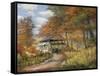 Covered Bridge-Bill Makinson-Framed Stretched Canvas