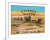 Covered Wagon Brand Cigar Box Label-Lantern Press-Framed Art Print