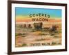 Covered Wagon Brand Cigar Box Label-Lantern Press-Framed Art Print