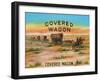 Covered Wagon Brand Cigar Box Label-Lantern Press-Framed Art Print