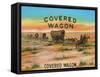 Covered Wagon Brand Cigar Box Label-Lantern Press-Framed Stretched Canvas