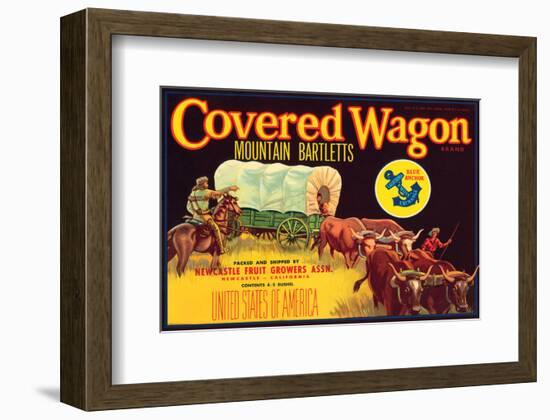 Covered Wagon Brand Mountain Bartletts-null-Framed Art Print